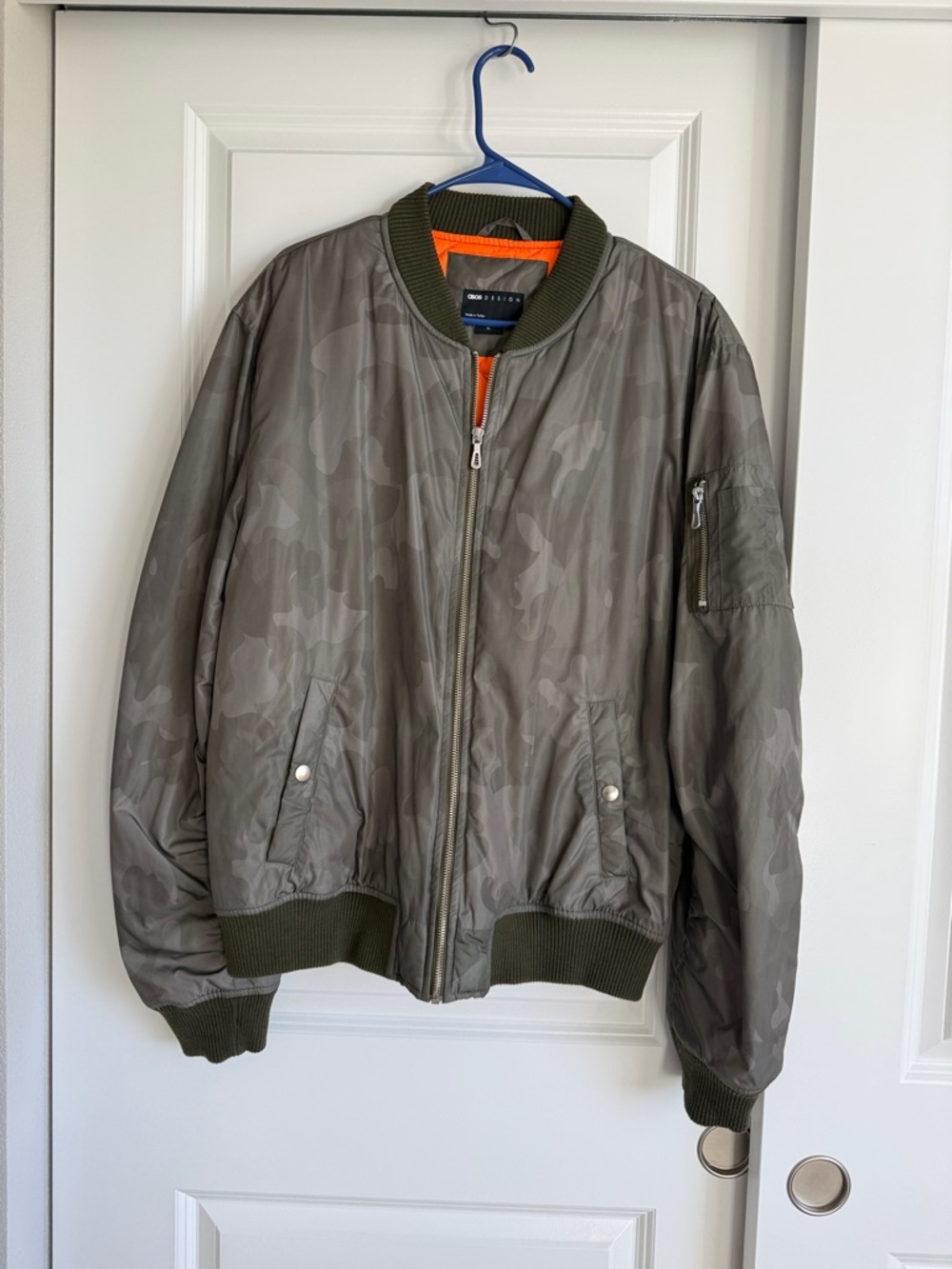 ASOS Bomber Jacket Mens Full Zip Lined